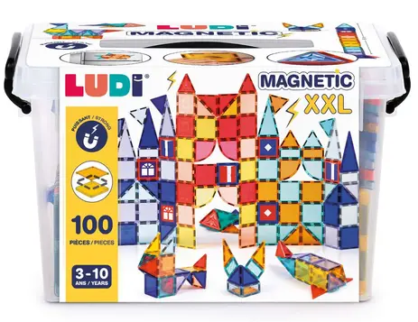 jeu de construction magnétique Ludi 100 pièces -6- bebemaman
