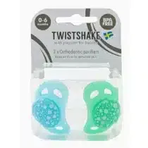 sucette Twistshake 0-6 mois bleu vert