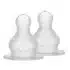 Bibs Lot de 2 tétines rondes en silicone à débit moyen pour biberons 2mois+ prix Maroc | Bebemaman.ma
