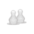 Bibs Lot de 2 tétines rondes en silicone à débit lent pour biberons