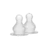 Bibs Lot de 2 tétines rondes en silicone à débit lent pour biberons