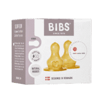 Bibs Lot de 2 tétines rondes en latex à débit lent pour biberons 0mois+