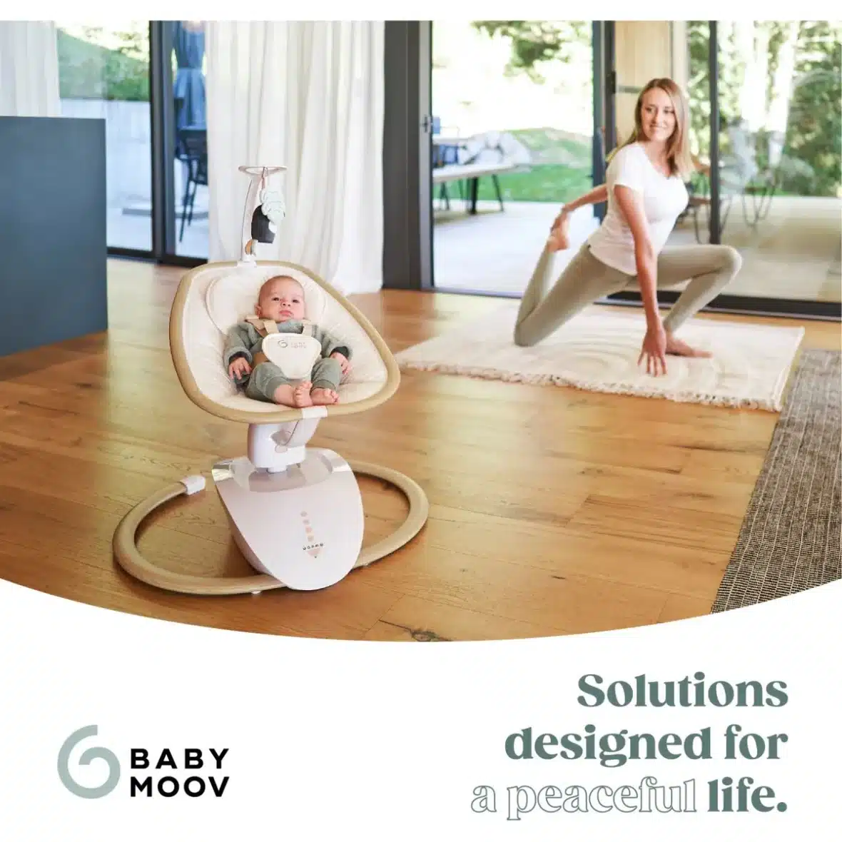 Babymoov Balancelle électrique Swoon Hoop Sand (2) bebemaman
