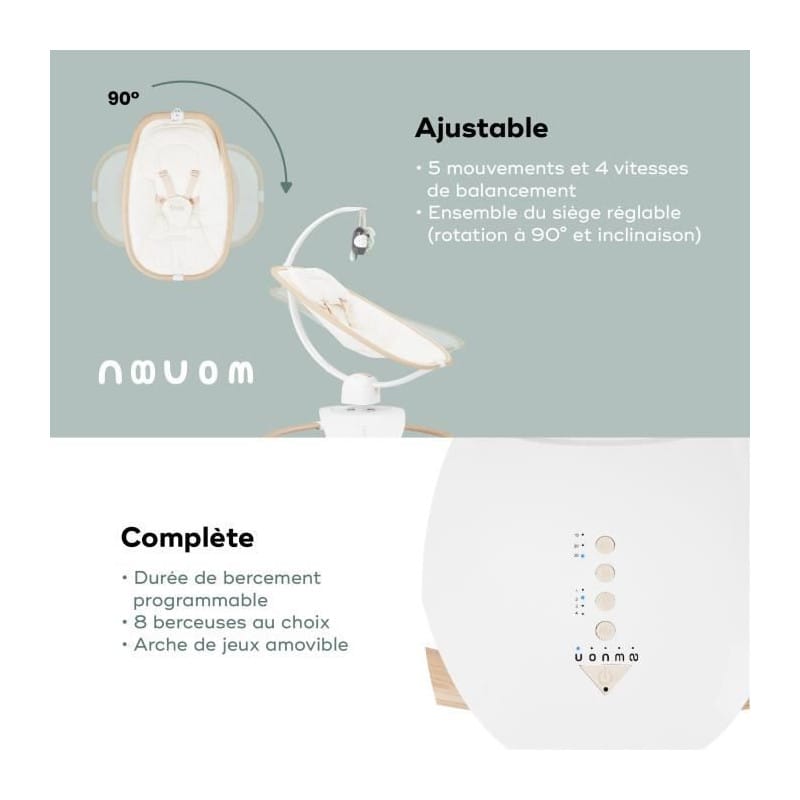 Babymoov Balancelle électrique Swoon Hoop Sand (7) bebemaman