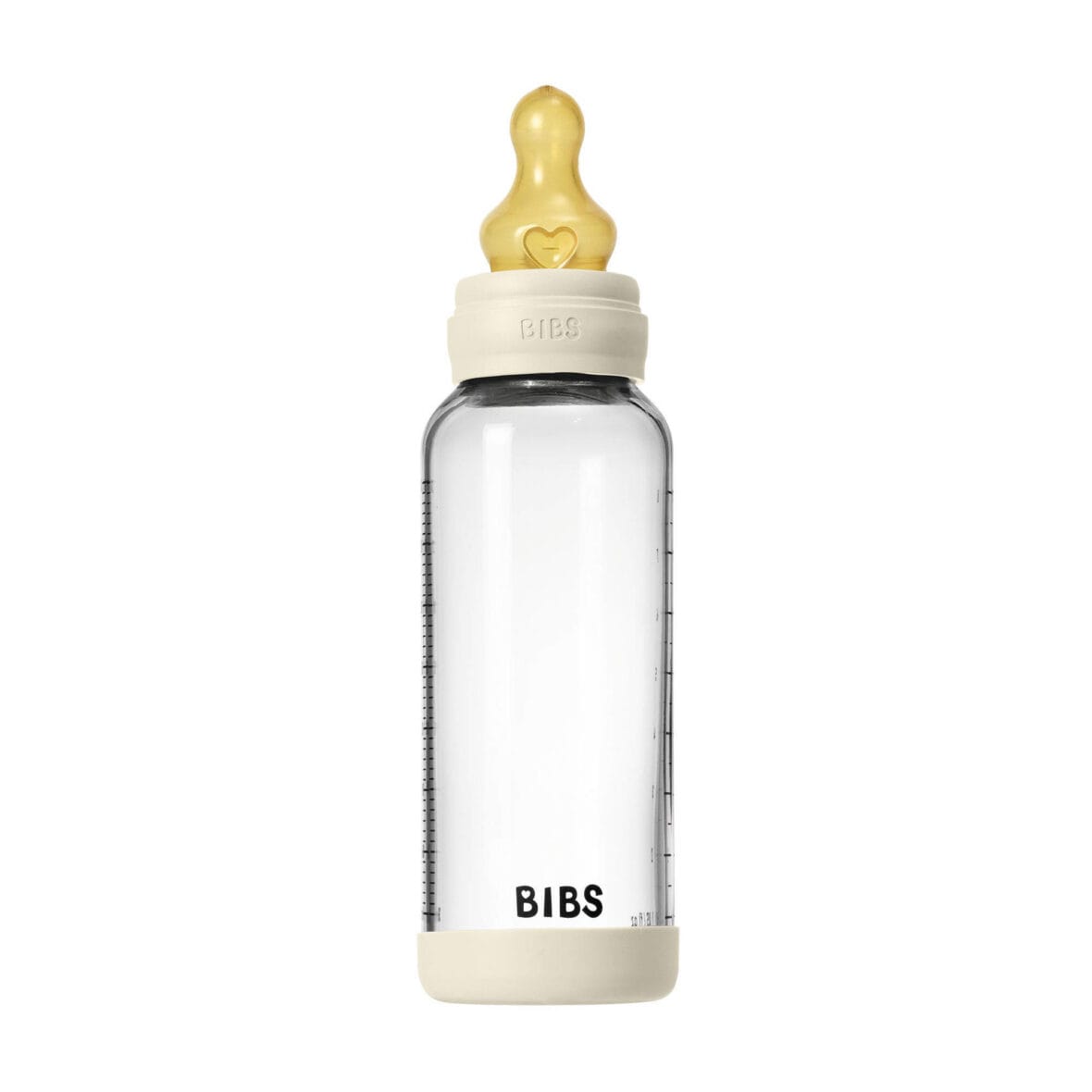 Bibs biberon en verre ivoire 240ml avec tétine latex -3- bebemaman