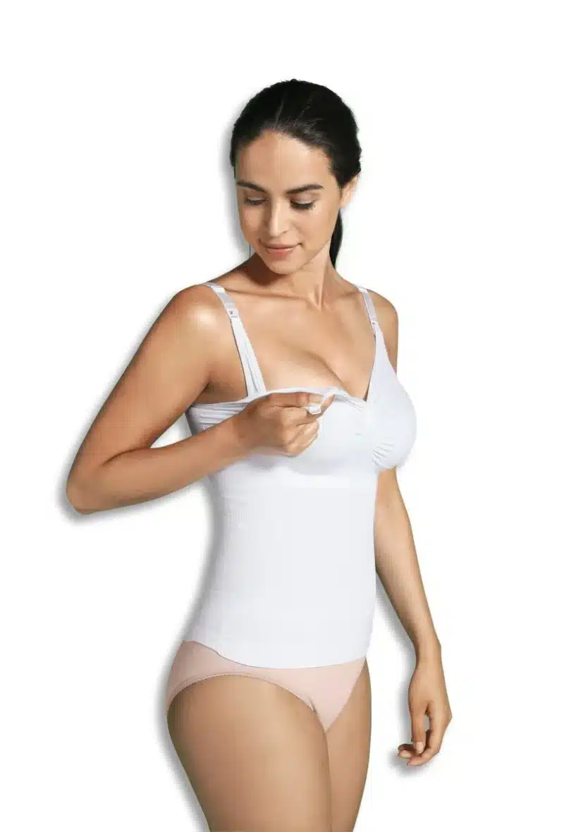 Carriwell Top d&rsquo;allaitement gainant M – Blanc