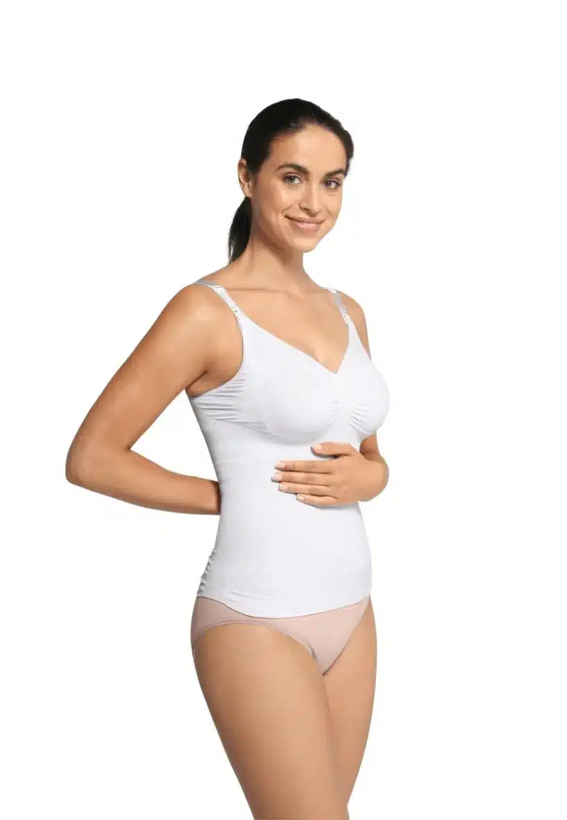 Carriwell top d’allaitement gainant blanc -3- bebemaman