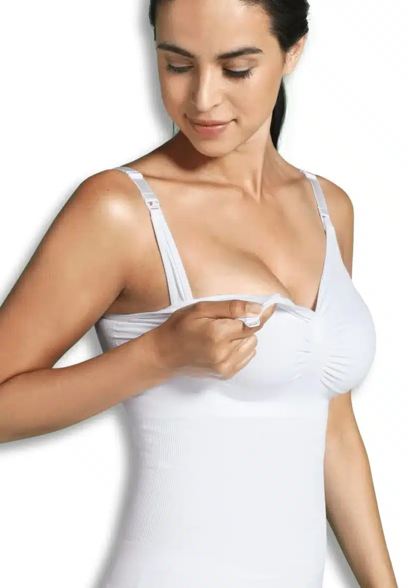 Carriwell top d’allaitement gainant blanc -5- bebemaman