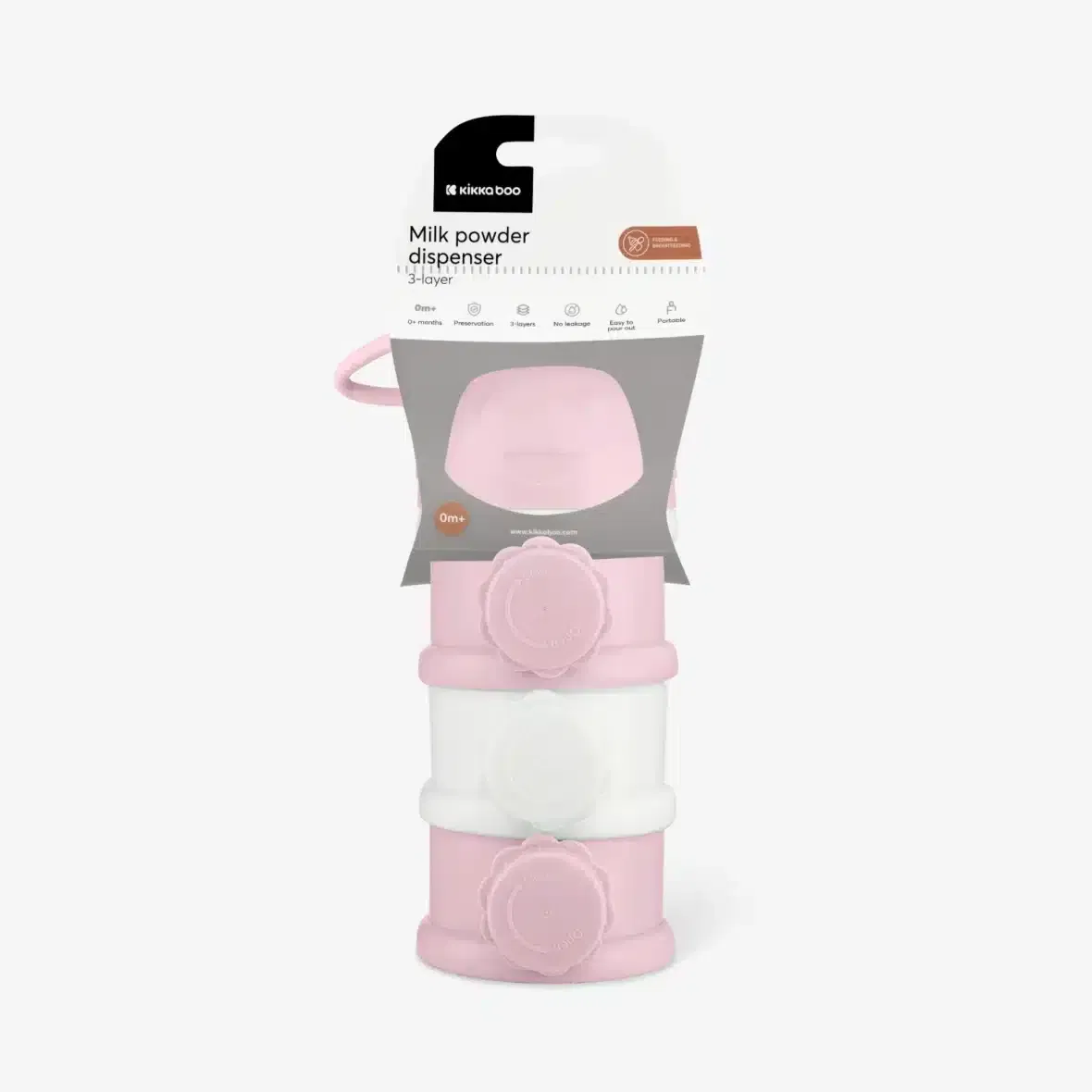 Kikkaboo boîte doseuse de lait rose (4) bebemaman