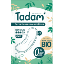 Tadam Serviettes Dermo-sensitives Maxi Normal X18