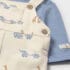 Mayoral ensemble salopette bébé garçon beige et bleu