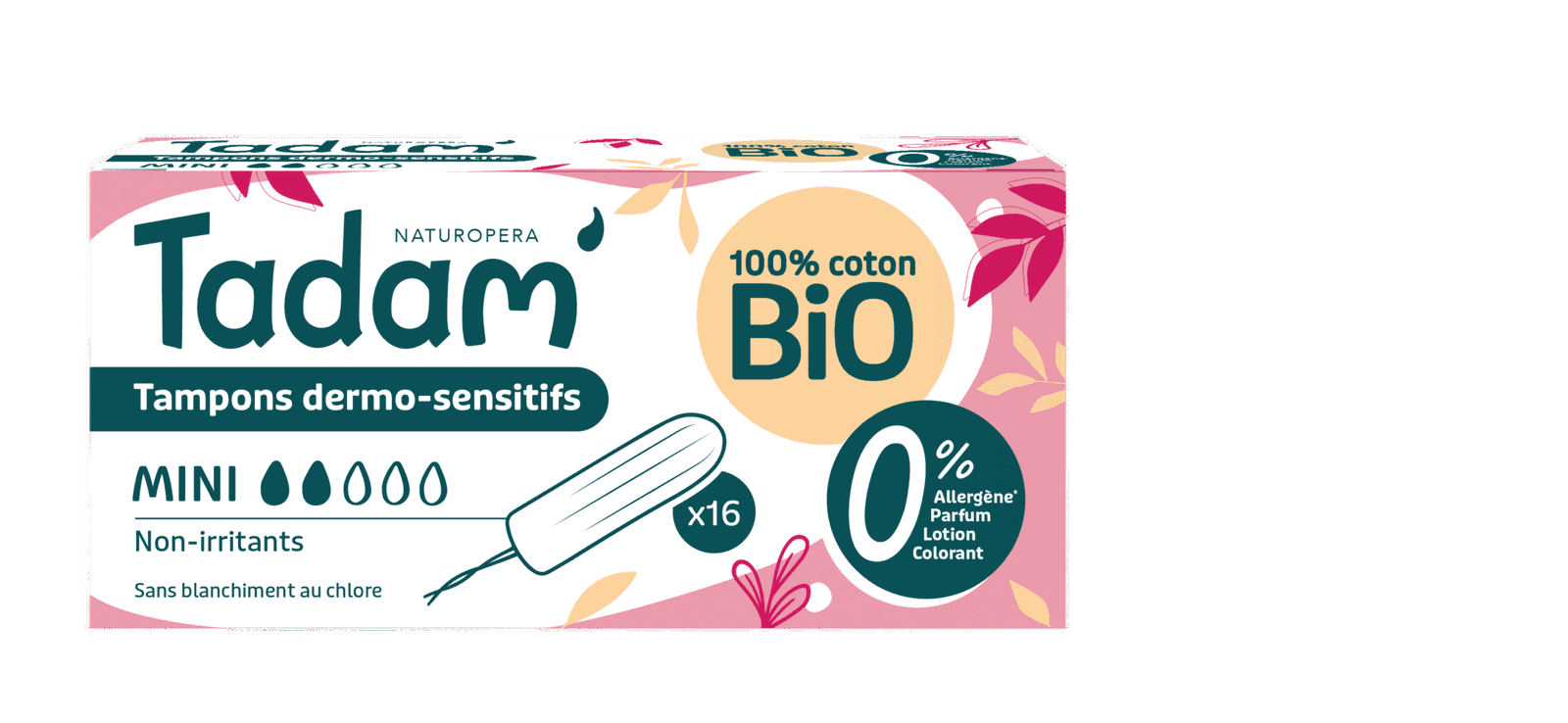 Pads à Démaquiller Coton Bio TADAM - 150 Disques Ovales Ultra-doux Et Absorbants - Certifiés GOTS, Blanchis Sans Chlore, Fabriqués En France
