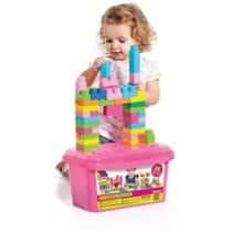 Molto Boite de Blocs 35 pièces Rose