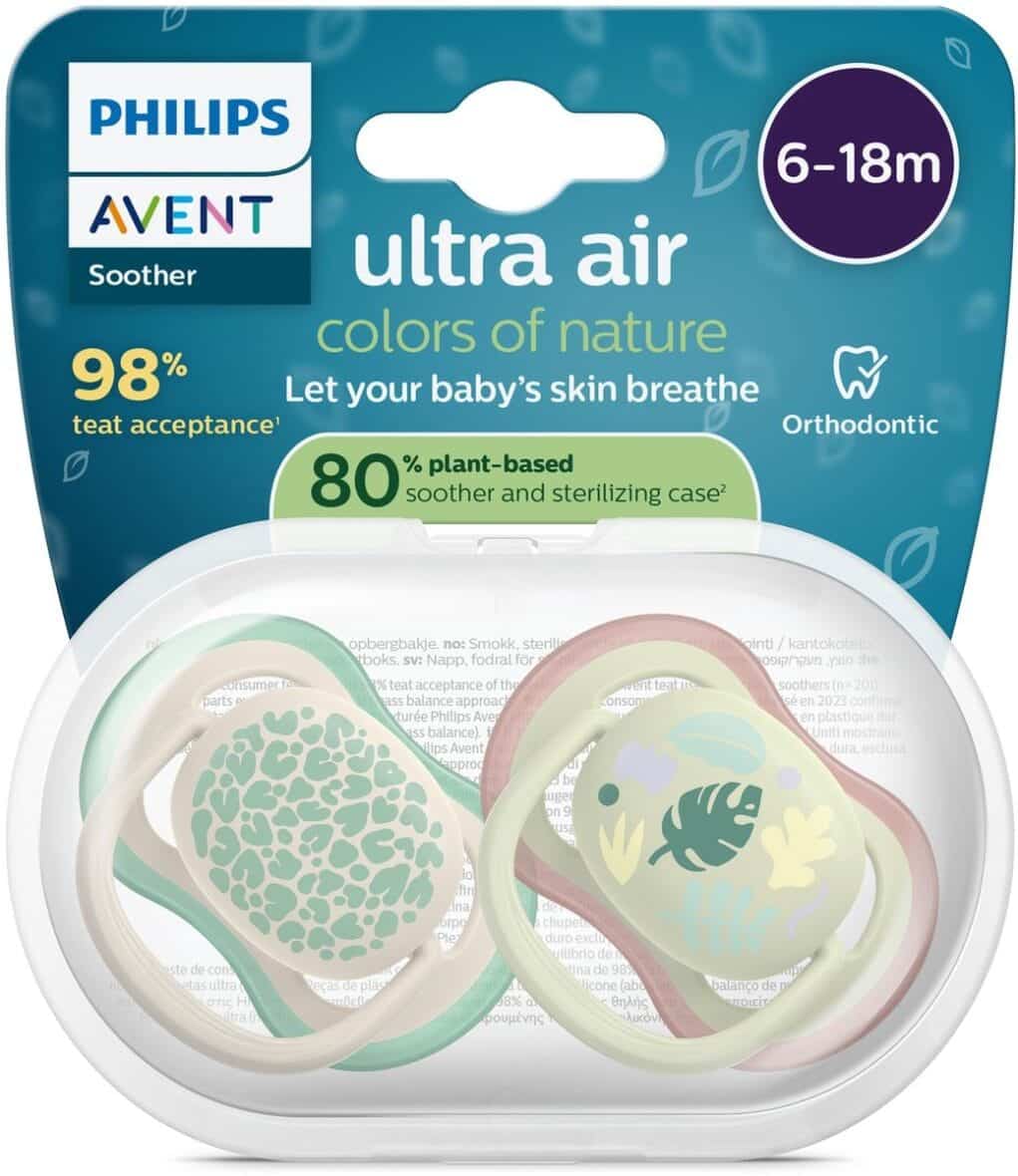 Philips Avent Sucette Ultra Air Night 6-18m Forêt -1- bebemaman