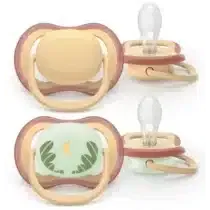 Philips Avent Sucette Ultra Air Night 6-18m Jaune et Beige