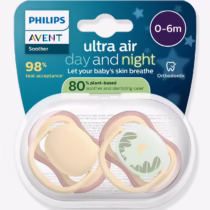 Philips Avent Sucette Ultra Air Night 6-18m Jaune et Beige