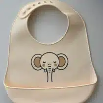 Yummy bavoir en silicone avec poche Elephant 9m+ beige