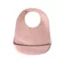 Yummy bavoir en silicone avec poche rose poudré