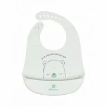 bavoir en silicone Kikkaboo Bear with me Vert