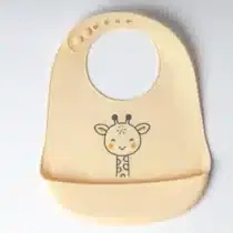 bavoir en silicone avec poche Girafe Yummy