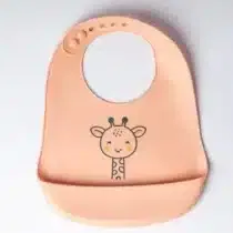 bavoir en silicone avec poche Girafe Yummy