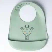 bavoir en silicone avec poche Girafe Yummy