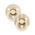 Bibs Lot de 2 Sucettes Ronde Studio Rose Beige 0-6 mois