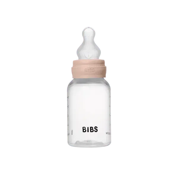 biberon Bibs rond en plastique 150ml rose poudré -3- bebemaman