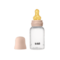 bibs biberon rond plastique 150ml rose poudré