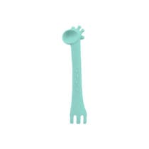 cuillère en silicone girafe mint kikkaboo