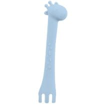 Kikkaboo Cuillère en silicone Girafe Bleu – Cuillère souple bébé 4m+