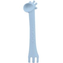 Kikkaboo Cuillère en silicone Girafe Bleu – Cuillère souple bébé 4m+