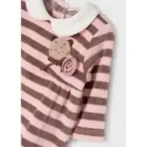 Mayoral ensemble 2 barboteuses velours bébé blush