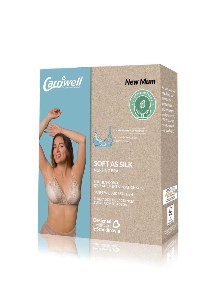 soutien-gorge d’allaitement en dentelle Carriwell beige rosé -1- bebemaman