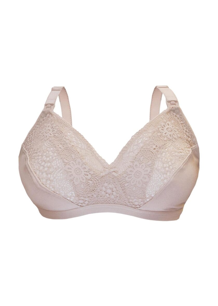 soutien-gorge d’allaitement en dentelle Carriwell beige rosé -3- bebemaman