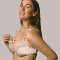 soutien-gorge d’allaitement en dentelle Carriwell beige rosé