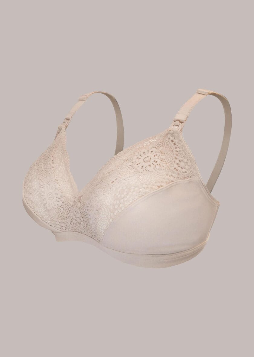 soutien-gorge d’allaitement en dentelle Carriwell beige rosé -8- bebemaman