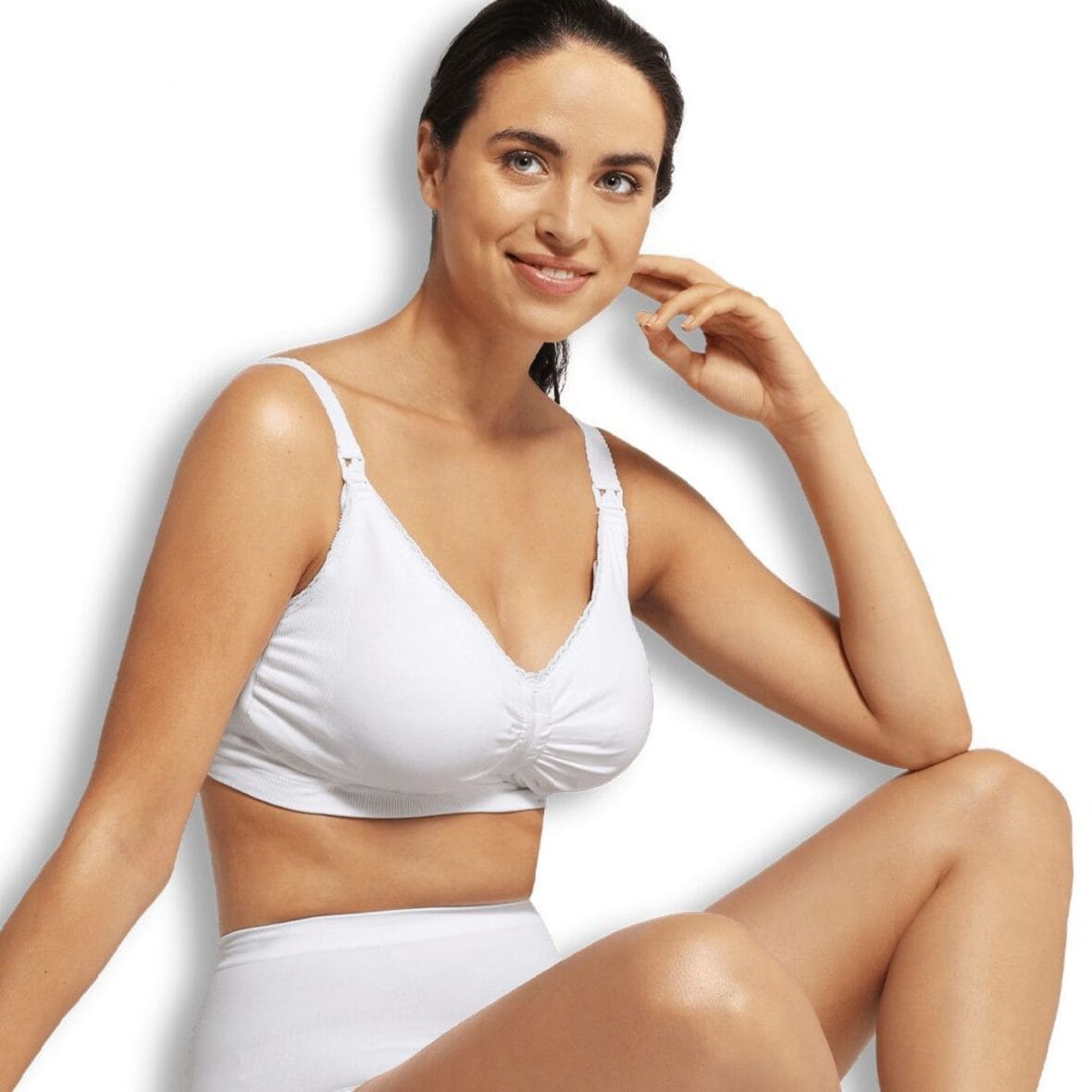 soutien-gorge rembourré maternité et allaitement Carriwell blanc -2- bebemaman