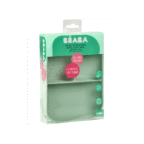 Béaba assiette silicone avec ventouse vert