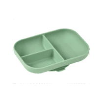 Béaba assiette silicone avec ventouse vert