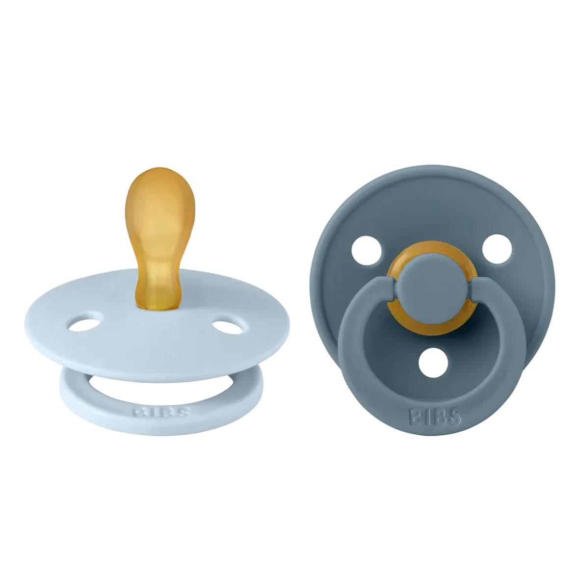 Bibs Lot de 2 Sucettes Symétrique Baby Blue / Petrol 6-18 mois