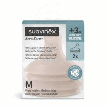 Suavinex lot 2 tétines Zéro Zéro débit moyen 3 mois