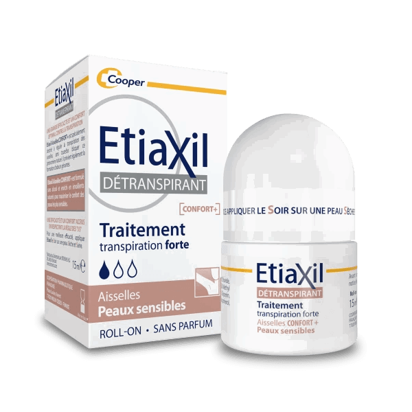 Etiaxil Détranspirant Tolérance Aisselles Peaux Sensibles Roll-On Sans alcool 15ml