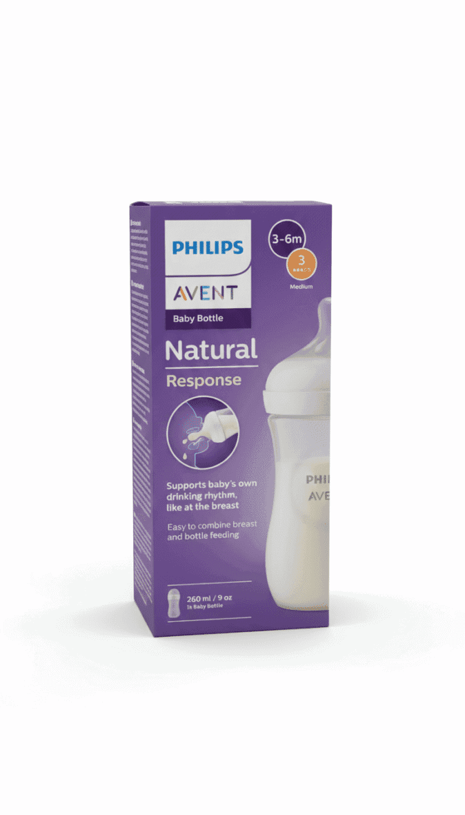 Philips Avent Biberon Natural Response 260ml 3-6 m débit moyen