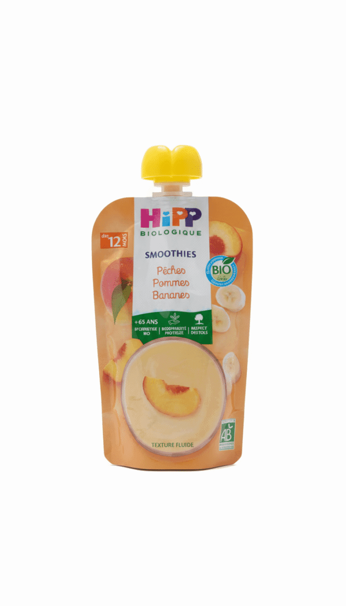 HiPP Bio Smoothie Pêche Pomme Banane dès 12 Mois