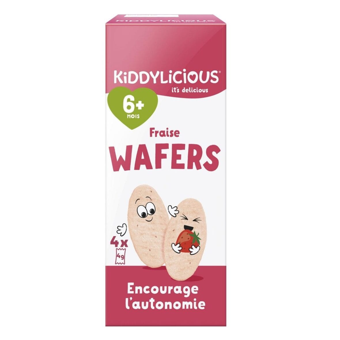 Kiddylicious Biscuit Wafers fraise 6mois+