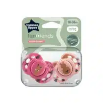 Tommee Tippee sucettes Fun Friends 18-36m rose