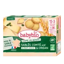 biscuits bio pour bébé, snack salé bébé, biscuits comté & origan Babybio