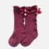 chaussettes nœud papillon enfant bordeaux