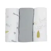 lot de 3 langes Trois Kilos Sept I Love You 70x70